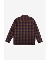 Check koszula męska flanelowa bawełniana fioletowa