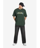 Damage t-shirt bawełniany khaki