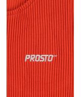 Zip Ribbed longsleeve rozpinany damski czerwony