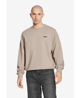 Subtle Logo bluza męska bawełniana beżowa