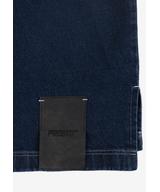 Long koszula bawełniana damska granatowa