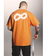 Infinity D t-shirt oversize męski bawełniany pomarańczowy