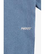 Long koszula bawełniana damska niebieska