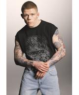 Grade top boxy bawełniany męski czarny