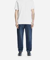 Tras jeansy męskie tapered niebieskie