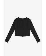 Zip Ribbed longsleeve rozpinany damski czarny