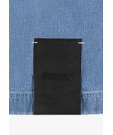 Long koszula bawełniana damska niebieska