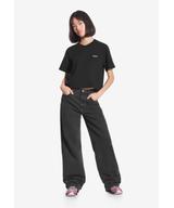 Heavyweight t-shirt bawełniany damski czarny