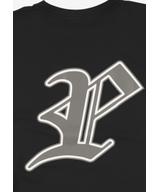 Gothic P t-shirt męski bawełniany czarny