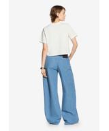 Heavyweight t-shirt bawełniany damski biały