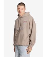 Football bluza z kapturem męska beżowa