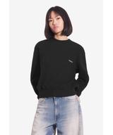 Ribbed bluza bez kaptura damska czarna