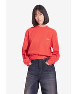 Ribbed bluza bez kaptura damska czerwona