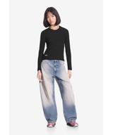 Bamboo longsleeve damski czarny