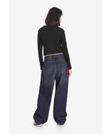 Zip Ribbed longsleeve rozpinany damski czarny