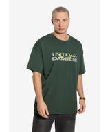 Damage t-shirt bawełniany khaki