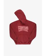 Street Couture Washed bluza z kapturem oversize męska burgundowa
