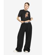 Miss t-shirt bawełniany czarny