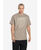 Shield t-shirt bawełniany beżowy