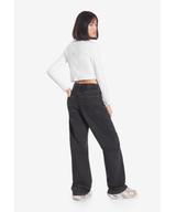 Turtleneck Ribbed longsleeve damski biały