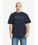 Big Log t-shirt męski bawełniany granatowy