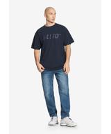 Big Log t-shirt męski bawełniany granatowy