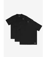 Basic t-shirty bawełniane 3-pack czarne