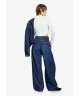 Dart Pants Work spodnie jeansy damskie granatowe