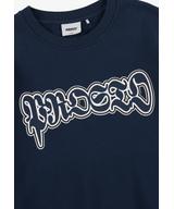 Graffiti bluza męska bawełniana granatowa