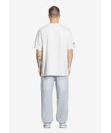 Football t-shirt męski bawełniany biały