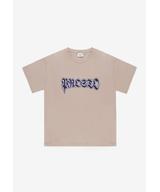 Graffiti t-shirt bawełniany beżowy