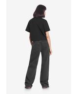 Heavyweight t-shirt bawełniany damski czarny