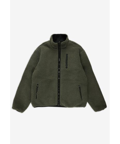 Sherpa dwustronna kurtka oliwkowo-zielona