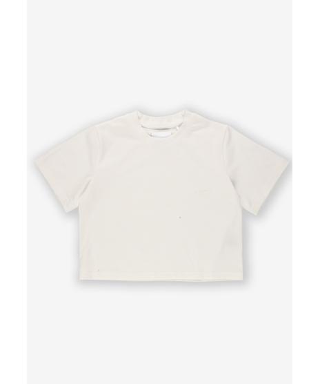 Heavyweight t-shirt bawełniany damski biały