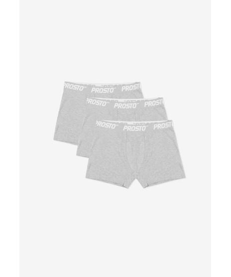 Bokserki męskie bawełniane 3-pack szare