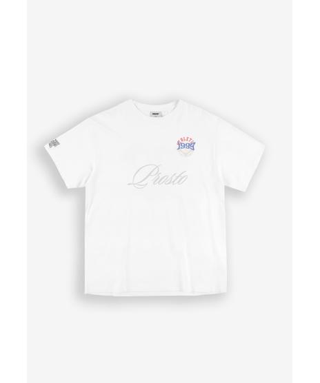 Football t-shirt męski bawełniany biały