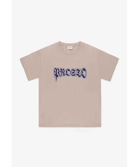 Graffiti t-shirt bawełniany beżowy