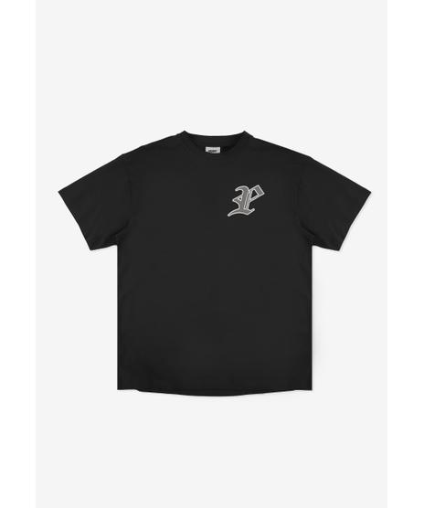 Gothic P t-shirt męski bawełniany czarny