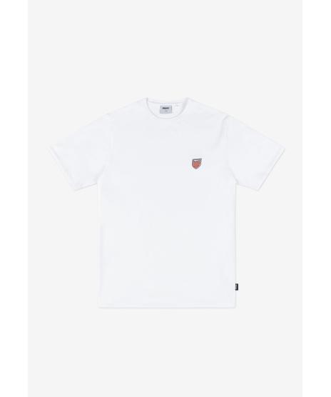 Shield t-shirt bawełniany slim biały