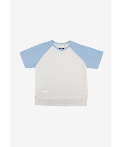 College t-shirt bawełniany damski niebieski