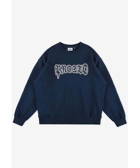 Graffiti bluza męska bawełniana granatowa