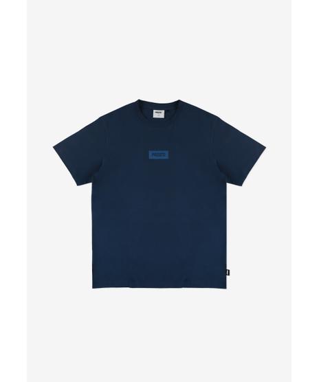 Box Logo t-shirt męski bawełniany granatowy