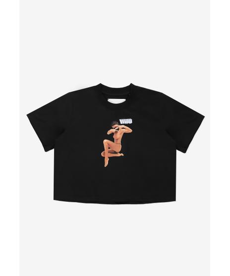 Miss t-shirt bawełniany czarny