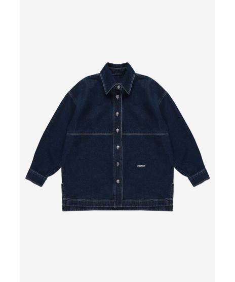 Long koszula bawełniana damska granatowa