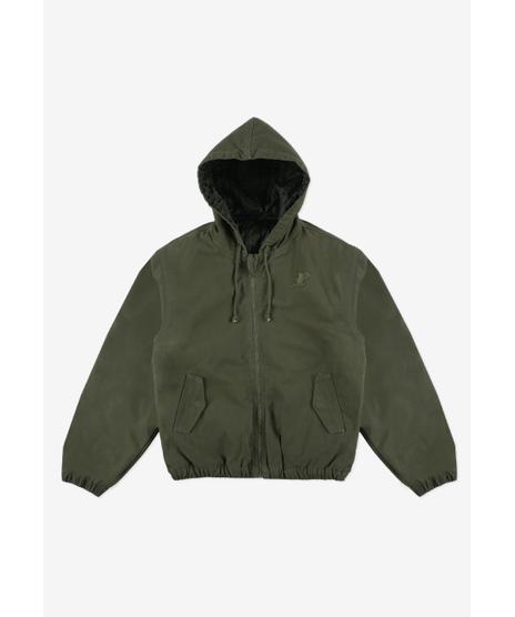 Padded kurtka z kapturem męska oliwkowa