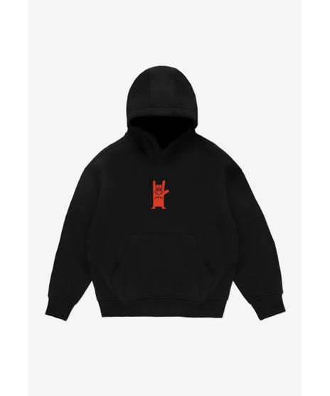 Grunge bluza dziecięca z kapturem czarna